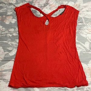 Armani exchange peep hole too in coral red